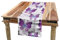 ABAKUHAUS Schmetterling Tischläufer, Moderne Poly Effect, Esszimmer Küche Rechteckiger Dekorativer Tischläufer, 40 x 180 cm, Hellblau Lila Weiß