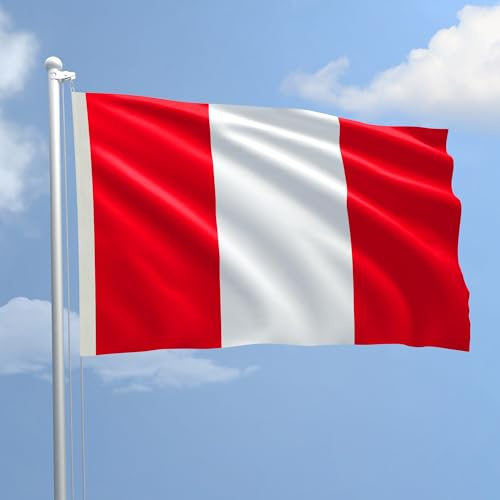 Bandiera PERU In Tessuto Nautico Misura 70x100