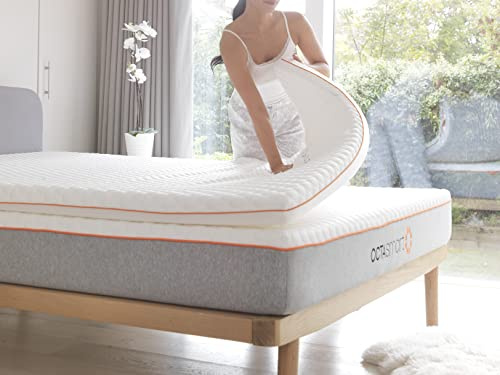 Dormeo Octasmart Plus Mattress Topper, Luxurious Memory Foam, Octaspring Technology, 8X More Breathable, UK Single 90cm x 190cm, Polyester, White