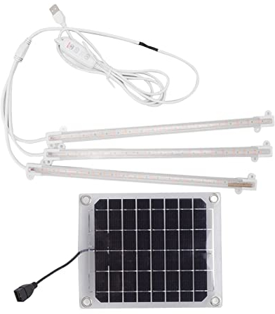Lampe Solaire Plante, Lampes de Culture à LED, Chauffage Solaire pour Serre de Jardin, Élève Lumière LED Plante Élève Bande Lumineuse, pour Balcon Serre Herbes Légumes Fleurs(30W)