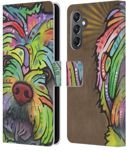 Head Case Designs Offizielle Dean Russo Amy Hunde 3 Leder Brieftaschen Handyhülle Hülle Huelle kompatibel mit Samsung Galaxy A25 5G