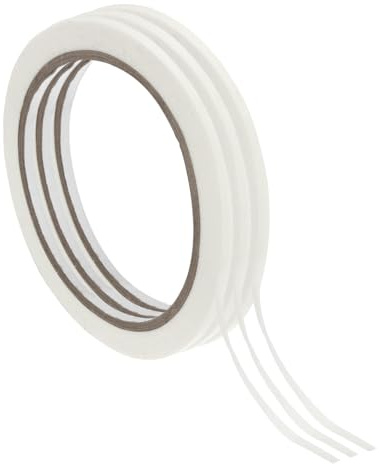 PATIKIL Masking Tape 20 M x 0.3 CM, 3 Roll General Purpose Adhesive Painting Tape Painters Tape for Arts Crafts Label, White