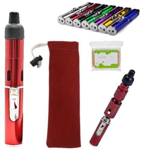 Metal Tobacco Pipe Aroma Lighter with Volcanic Rock, Multi-purpose Portable Torch Ligters, Handheld Metal All-in-One Tube, Detachable Refillable Butane Pipe Lighter for Camping Outdoor BBQ Hiking