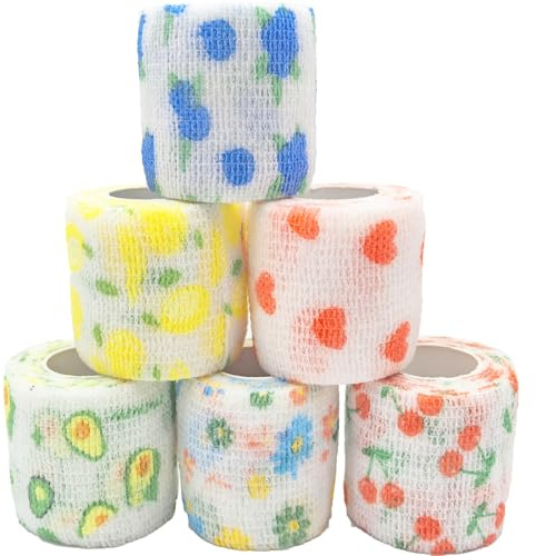 6 Stück 5cm x 4m Haftbandage Elastische Binde Selbstklebende