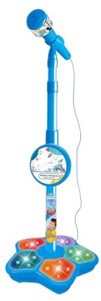 Microphone et Support réglables pour, Machines de karaoké Portables, lumières de scène LED, Haut-Parleur, Jouet pour Filles et garçons, Passe-Temps de fête