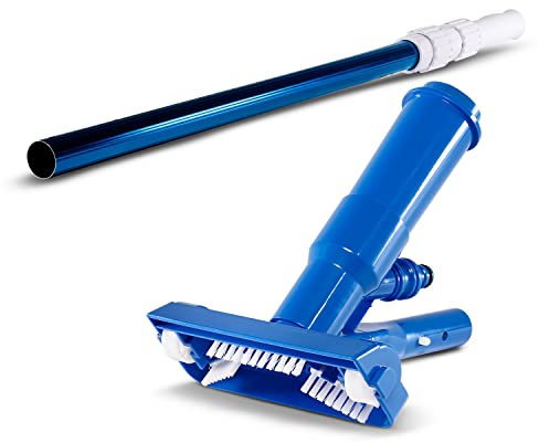 Reinigungsset für Filteranlagen, Poolreinigungs-Set mit Teleskopstange, Bodensauger, Bodenreiniger Poolreinigung Pool Reinigung Poolsauger