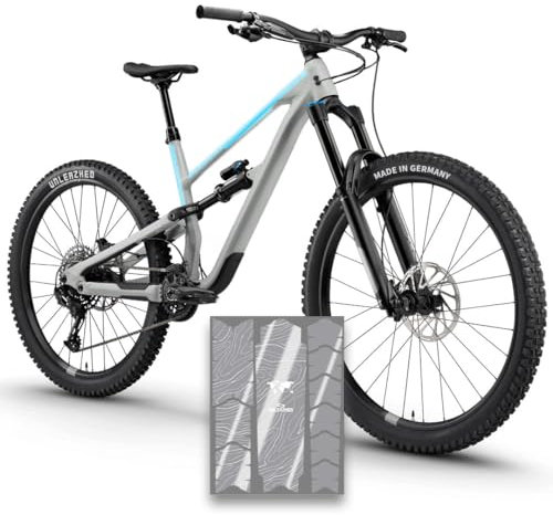 unleazhed Bike Protection BP01 S Frame Topolines White Glossy | Rahmenschutzfolie für Mountainbikes | Made in Germany | 10 -teiliges komplett Rahmenschutz-Set | extrem reißfest