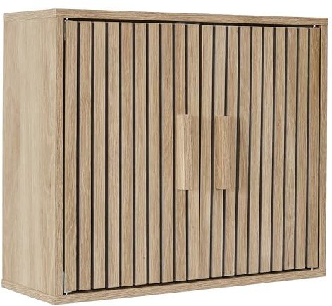 HOME DECO FACTORY, HD0221, pensile, modello Klaus, collezione Natural Crush, mobili, mobili da bagno, 60 x 50 x 20 cm, marrone