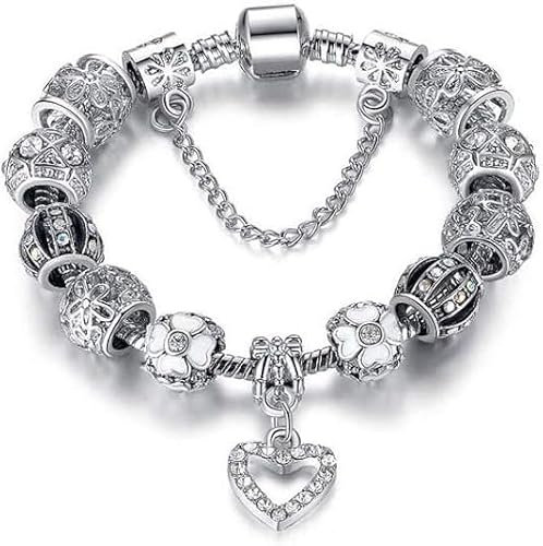 YIZHIXIANGQ Mädchen Armbänder, Armband mit Charms Kinder, Schmuck Damen Armband, Glitzerndes Bettelarmband, Personalisierte Armbänder, Freundschaftsarmband für Mädchen, Frauen