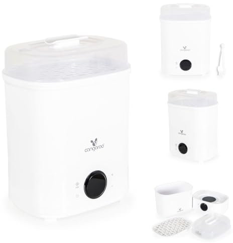 Cangaroo Sterilisator Cai Trockner 2 in 1 bis zu 6 Flaschen, LCD-Display, Touch weiß