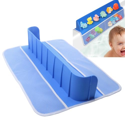 Vasca da bagno Splash Guard – Soft Silicon Bath, organizzatore giocattolo da bagno, barriera per bastoncini d'acqua per bambini | Bicchiere a per vasca da bagno, negozio di giocattoli per