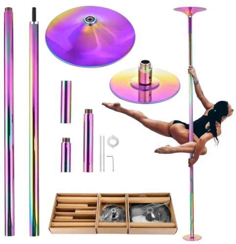 Barre De Pole Dance Professionnelle Réglable En Hauteur De 223 À 280 Cm | Charge Statique Et Rotative De 200 Kg, Facile À Assembler, Pour La Pole Dance, La Gymnastique Et Le Fitness En Intérieur