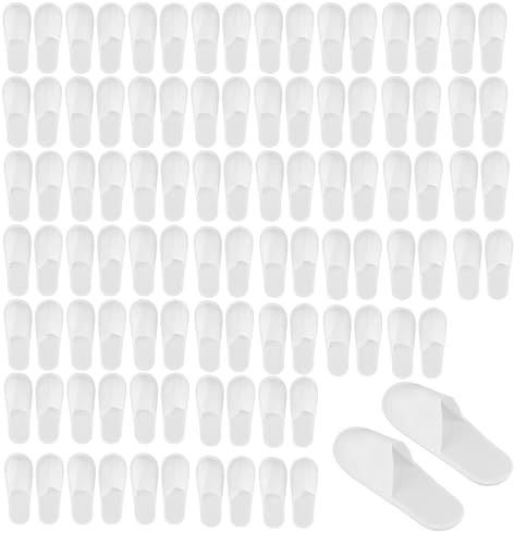 CHEUKYIU 50 par engångs hotelltofflor, 28 x 11 cm tofflor hotell, gästtofflor, hotelltofflor för hotell, spa