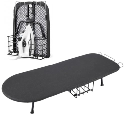 Tabla de Planchar Plegable con Soporte para Plancha para Viajes en el Hogar