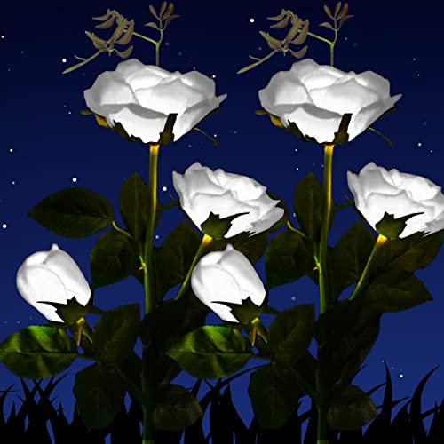 soalr rose for garden, soalr light for outdoor decorative (Weiß)