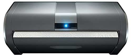 Innovia Automatic Paper Towel Dispenser. Touchless Technology. Works with Most Paper Towel Brands and Sizes. Dispenses The Number of Sheets You Need. Grey, Under Cabinet Mounted.