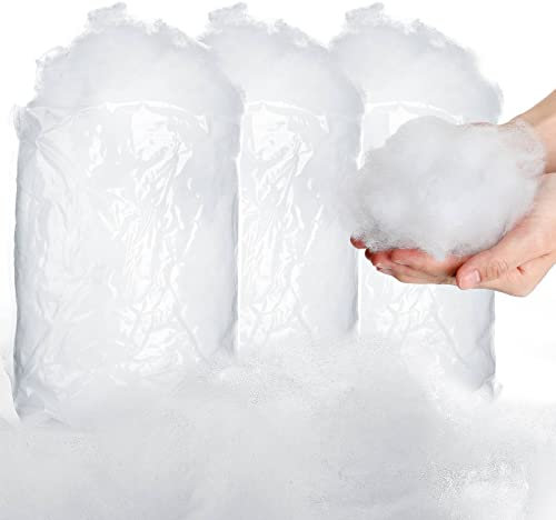 Tatuo Weihnachten Kunstschnee Künstliche Schnee Decke Faser Flauschig Schnee Gefälscht Indoor Schnee für Weihnachtsbaum Winter Mantel Dorf Deko, Einfache Weihnachtsdeko, 5,3 Unzen (3 Taschen)