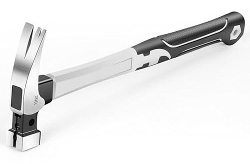 Candeon Martillo De Orejas, Martillo Carpintería Martillo De Uñas Martillo De Garra 670g/13oz Martillo De Carpintero Acero Carbono Claw Hammer Herramientas De Golpe Con Mango De Fibra De Vidrio