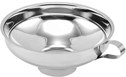 Voarge Embudo de Acero Inoxidable, Embudo de Cocina, Gran Apertura, Embudo de Mermelada Gourmet, Embudo de llenado de Acero Inoxidable para Transferencia de líquidos y Alimentos，Grande