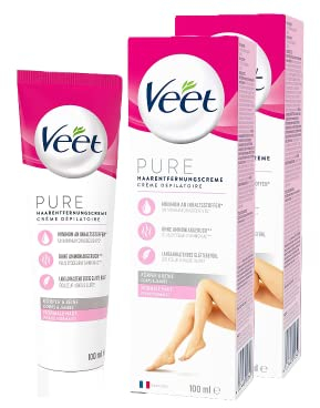 Veet Pure Crema Depilatoria Corpo e Gambe Pelli Normali 200Ml