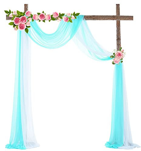 Generic 70 x 550 cm, colgante de tul, telón de fondo, cortina de organza, tela de tul, decoración para fiestas, fondo de boda, arco libre, colgante transversal decorativo