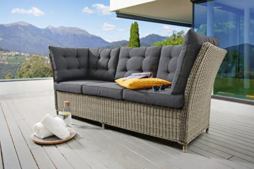 Destiny 3er Loungesofa Palma Natur Meliert Lounge Sofa Gartensofa Dininglounge