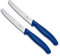 Victorinox | 2 Stück Tafelmesser Swiss Classic | Blau | Tomatenmesser mit Wellenschliff | rostfrei | Swiss Made