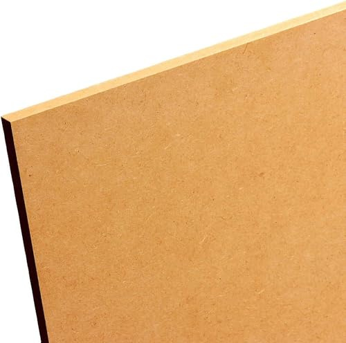 Pack of 1 A2 Size (594mm x 420mm) 6mm Thick MDF Sheets with Smooth Surface for Watercolor Painting, Sketching, Drawing as Well as DIY, Arts and Crafts and Pyrography