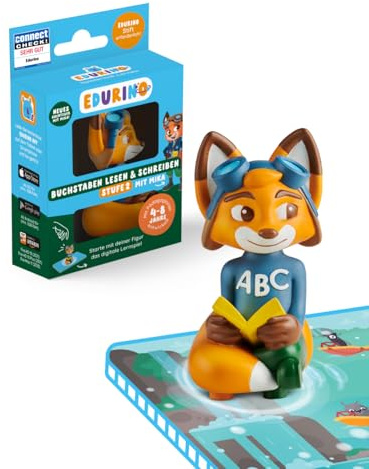 Edurino Figur Mika ABC: Buchstaben Lesen & Schreiben ab 4 Jahren - Stufe 2 inkl. App | Groß- und Kleinbuchstaben | Buchstaben richtig schreiben | Laute in Wörtern (Figur Mika)