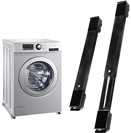 CYJAZNHH Kraftig tvättmaskinsbas - utdragbar apparatrulle for kylar, tvättmaskiner, torktumlare och diskmaskiner - Håller upp till 300 kg(Schwarz)