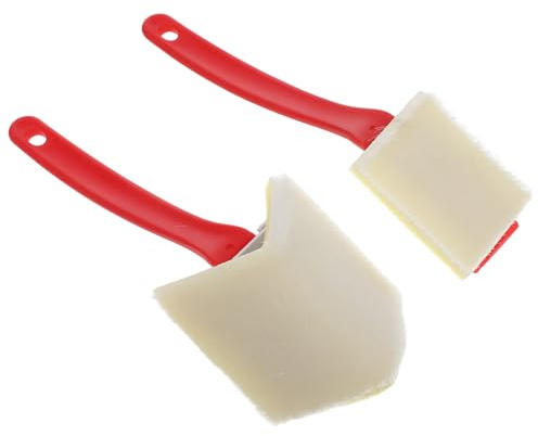 TOBBOMEY 2 pièces Pinceau Triangulaire pour Peinture Angles et Bordures Murs Brosse de Finition pour Coins Intérieurs et Extérieurs Outil de Rechampir Polyvalent