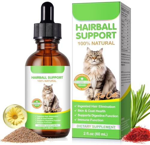 Anti-hårboll katt – hjälp för frisk hud och hälsosam päls | anti-hårbollar katt daglig immunitet | Hårbollar katter upplösning innehåller inulin, probiotika, vitaminer och L-Lysin
