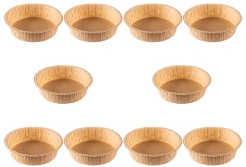 EXCEART Set di 10 Stampi per Torte Usa e Getta in Carta Dorata Antiaderente, Pratici senza Necessità di Lavaggio, la Preparazione di Dolci e Matrimoni