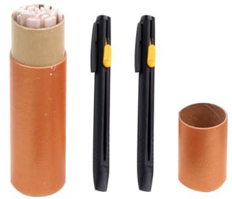 SAFIGLE Tizas para Coser Invisibles Retráctiles Resistentes al Calor, 20 Unidades Recambiables con 2 Estuches, Accesorios de Costura Profesionales para Marcar Telas en Sastrería