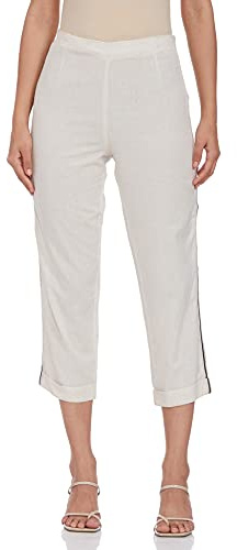 W for Woman W Pantaloni da donna in misto cotone elasticizzato a forma di carota | Pantaloni da donna in misto cotone | Pantaloni da donna, Natur, 16