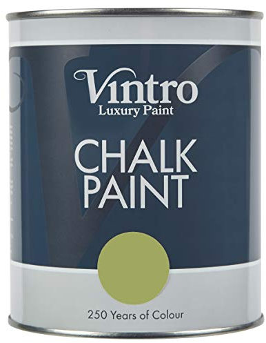 Vintro | Sage Green Chalk Paint | Furniture Paint | Shabby Chic | Upcycle | Decorate | Ultra Matt Finish | 1 Litre (Sage)