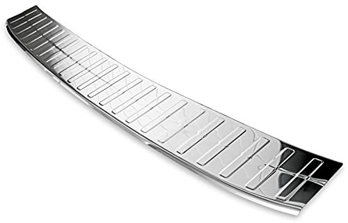 Recambo | Protector de Parachoques Trasero | Compatible con Citroen C4 Grand Picasso | a Partir de 2013 | Acero Inoxidable Cromado | Protección Borde de Carga