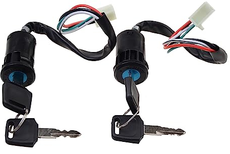 GOOFIT 2 Set interruttore chiave accensione 4 pin Serratura elettrica della porta Sostituzione Per 50cc 70cc 90cc 110cc 125cc 150cc 200cc 250cc ATV Dirt Bike Pocket Bike