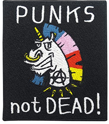 Finally Home Punks not Dead! Patch för påstrykning och sömnad | punk lappar, strykbild, anarky-strykning, punkmärke