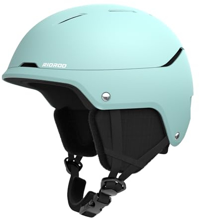 RIOROO Casco de Esquí, Cascos de Esquí Hombres Mujeres Jóvenes,Casco de Snowboard con Ventilación Ajustable Fluff,Compatible con Gafas de Esquí,Snowboard Motos de Esquí Cortaviento.