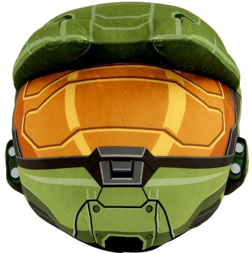 Club Mocchi-Mocchi- Halo Plush - Master Chief Helmet Plushie - Collectible Halo Figures - Soft Plush Toys - Collectible Squishy Pop Culture and Video Game Plushies - 15 Inch