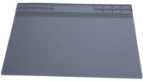 Tappetino in Gomma per Riparazione Orologi, Supporto per Tavolo, Accessorio per Manutenzione, Grigio, per Banco da Lavoro da Orologiaio