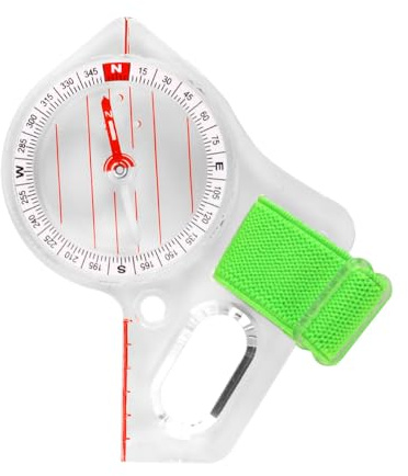 Laroal Brújula de Dedo con cordón, Mini brújula con Punta Luminosa, Adecuada para Viajes al Aire Libre, montañismo, Acampada, Senderismo y exploración.