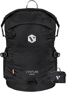 Mac in a Sac Speedpro Leichter wasserdichter Rucksack – 20 Liter Fassungsvermögen – Erwachsene Unisex – sehr wasserdicht – mehrere Stangen-Befestigungspunkte, jet black, One size