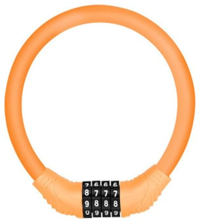Ezweiji Fahradschloss,Kinderwagenschloss Anti-Diebstahl, Kinder Fahrradschloss, Kettenschloss Zahlenschloss, Kabelschloss Fahrrad(Zahlenschloss mit 4-stelliger) (Vierstelliges Zahlenschloss（Orange）)