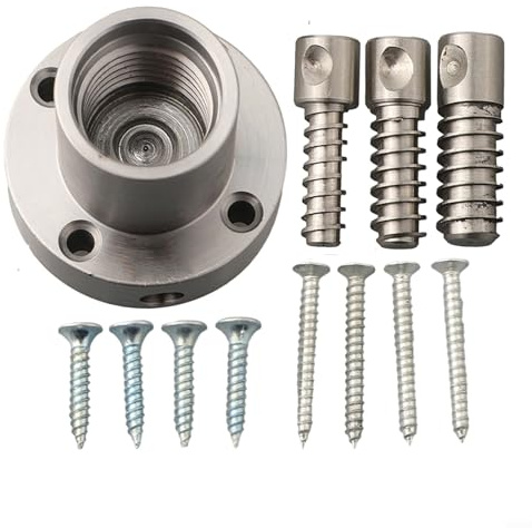 Desiumite Woodworking Lathe Chuck for 2 Inch Faceplate with 1 Inch x 8 TPI Thread, Steel Screw Chuck for Wood Lathe Machine, Includes Mounting Screws