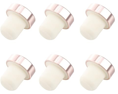Homoyoyo 6 Pezzi Tappi per Vino a Forma di T in Alluminio Rosa Tappi di Chiusura Ermetici per Bottiglie Antipolvere e per Uso Domestico e Feste