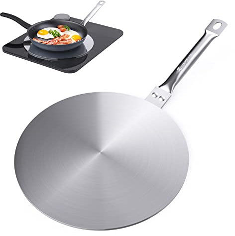 RAINBEAN Adaptador Placa Induccion de 7.5 Pulgadas / 19cm, Acero Inoxidable, Adaptador Cafetera Induccion, Difusor Vitroceramica Aptos para Todo Tipo de Placas