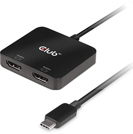 Club 3D USB Typ-C 3.2 MST Hub auf Dual HDMI™ 4K60Hz St./B., CSV-1556