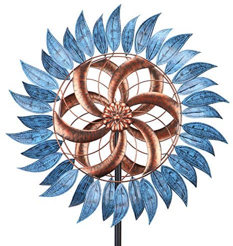 WONDER GARDEN Wind Spinner - 6.2FT Large Wind Sculpture Wind Spinner Metal Windmills for Patio Lawn and Garden Outdoor Decorations